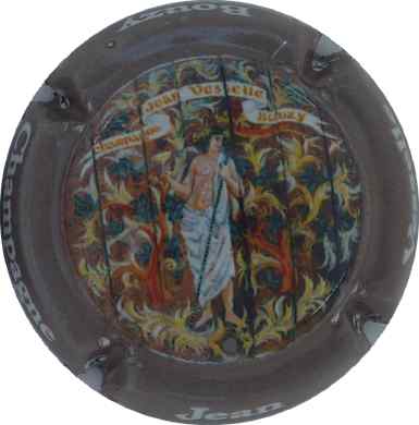 N°18f contour gris, point gris foncé sous pied gauche, "Champagne" et "Bouzy" en minuscule
Photo Champ'Alsacollection
