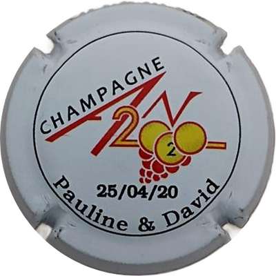 PAULINE & DAVID 25/04/2020, Peronnalisée sur an 2020, blanche (EVENEMENTIELLE)
Photo Jacky MICHEL
