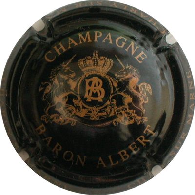 N°27x noir et or, avec inscription, initiales or sur fond noir, avec baron albert
Photo GOURAUD Jacques
