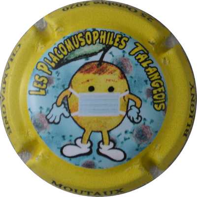 N°36a Les placomusophiles Talangeois 2020, contour jaune, Tirage 2700 au verso
Photo Jacques GOURAUD
