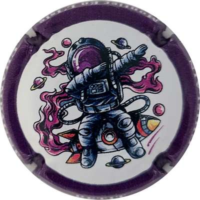N°10 Série de 6 (astronautes et planettes) 10b contour violet
Photo Joëlle MENNERET
