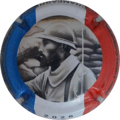 N°28j Lumes collection 2026, contour bleu blanc rouge, Le poilu, 1500 expl
Photo Jacques GOURAUD
