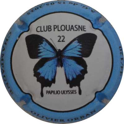 N°48 Club Plouasne, papillon papilio Ulysses, contour bleu, 120 expl
Photo Jacques GOURAUD
