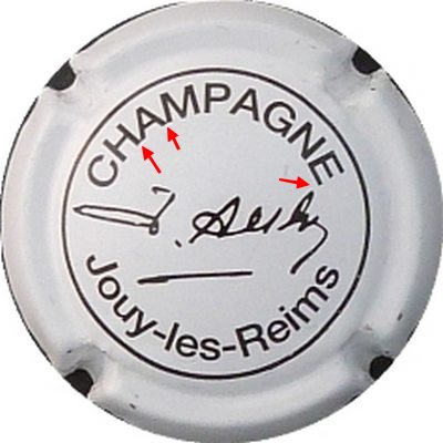 N°01a Blanc et noir, petites lettres, 3 lettres de champagne se touchant 
Photo BENEZETH Louis
