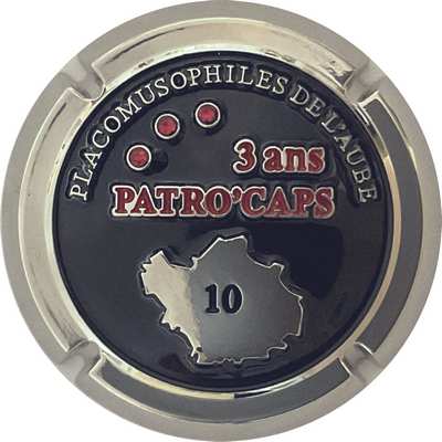 N°113b Patro'caps 3 ans, capsule bijou, , noir, contour argent
Photo Bruno HEBMANN GONTIER

