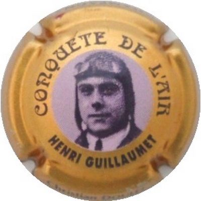 N°01 Série de 6, Conquàªte de l'air,Henri Guillemet, centre gris-bleu 
Photo J.R.
