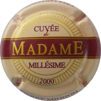 N°040c 2000, crème, barre marron, cuvée Madame
Photo THIERRY Jacques
