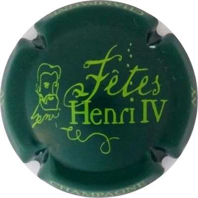 N°10x Fêtes Henri IV, fond vert foncé, champagne AY sur contour
Mots-clés: NR