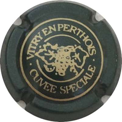 NR Cuvée spéciale, vert foncé et or, marquée EN PERTHOIS
Photo HELIOT Laurent
