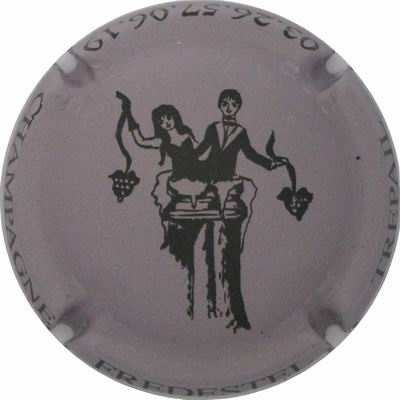 N°04 Série de 6 (couple,'mat'), parme clair mat & Noir, grande écriture sur le contour
Photo Franck Kerdoncuff
