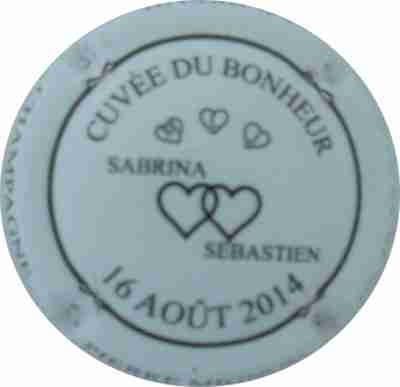 _Cuvées spéciales NR, cuvée du bonheur, Sabrina-Sébastien 16 aout 2014
Photo DEMOLIN Gérard
