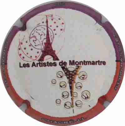 N°44h Les Artistes de Montmartre, Jéroboam, Contour rouge et violet
Photo Jacques
