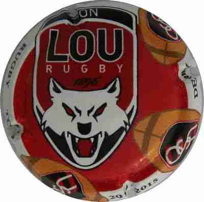 N°229b Jéroboam LOU RUGBY 2014-2015, fond rouge
Photo Jacques
