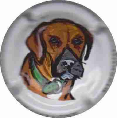 N°010b Fond blanc, peinte à  la main par Lydia
Image Yves STEFANI
