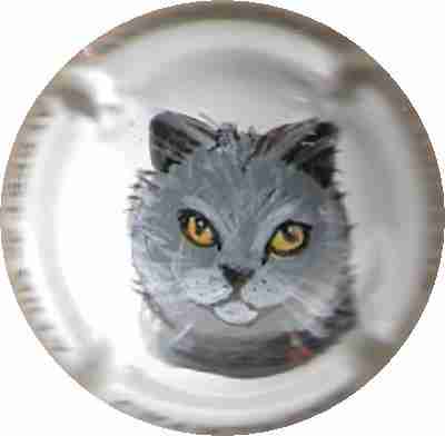 N°010c Fond blanc, peinte à  la main par Lydia
Image Yves STEFANI
