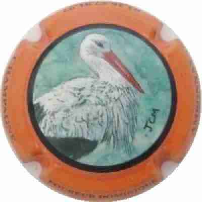 N°03 Série de 6 (oiseaux) avec signature, contour orange
Photo J.R.
