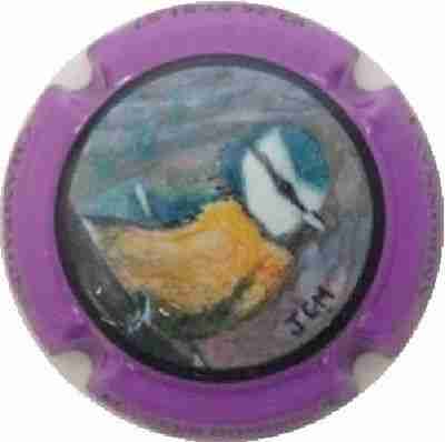 N°03 Série de 6 (oiseaux) avec signature, contour violet
Photo J.R.
