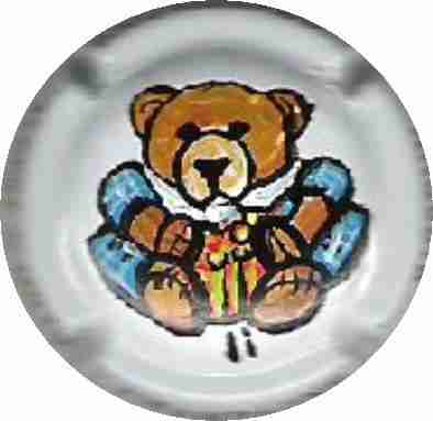 N°007 Veste bleue, peinte à  la main par Lydia
Image Yves STEFANI
