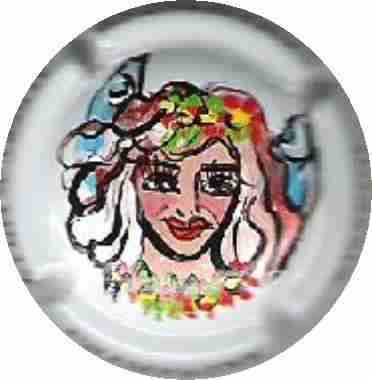 N°008a Fond blanc, peinte à  la main par Lydia
Image Yves STEFANI
