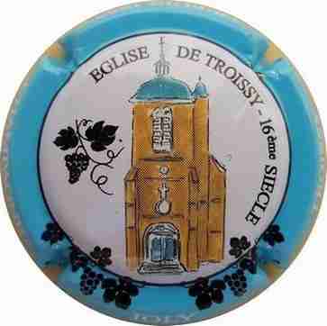 N°26 Eglise de Troissy polychrome, contour bleu
Photo Eric Billardelle

