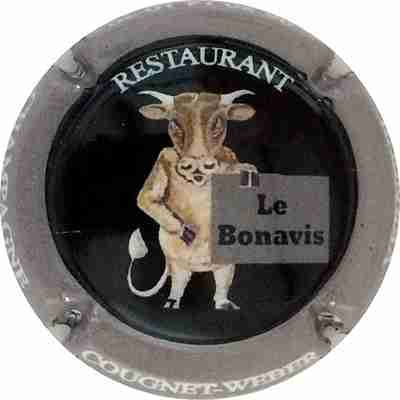 N°08 Série de 3 (Restaurant le Bonavis), noir, contour gris, lettres blanches 
Photo HELIOT Laurent
