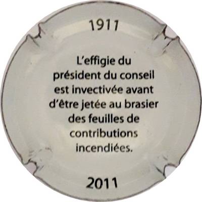 N°03 Série de 6 (Révolte des vignerons, Offrande du sous-Préfet, Verso
Photo Martine PUPIN
