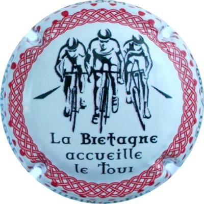 N°04 Série de 4 (Tour de France en Bretagne) Fond blanc, contour pois rouges, Tirage 500 sur contour
Photo Bernard DUQUENNE
