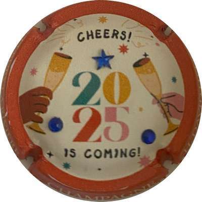 N°NR Calendrier de l'Avent, 2024-12/25, Cheers! 2025 is coming, 3 strass, 360 exemplaires numérotés
Photo MH Millot
