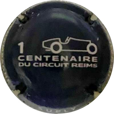 N°NR Centenaire du circuit Reims, fond et contour bleu foncé, lettres beiges
Photo MH Millot
