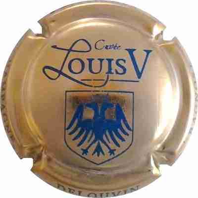 N°16 Plaqué-or et bleu, écusson sous "Cuvée LOUIS V"
Photo Marie-Hélène MILLOT
