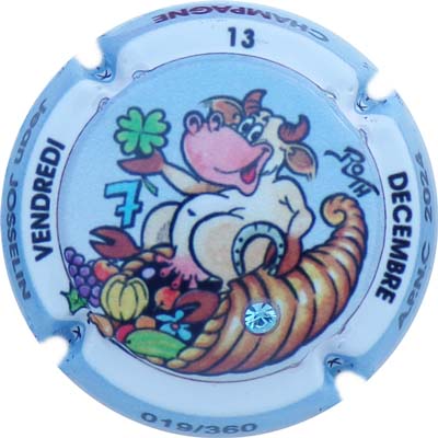 N°44 Vend. 13 Déc. 2024, Contour bleu, strass, N°XXX-360
Photo René COSSEMENT
