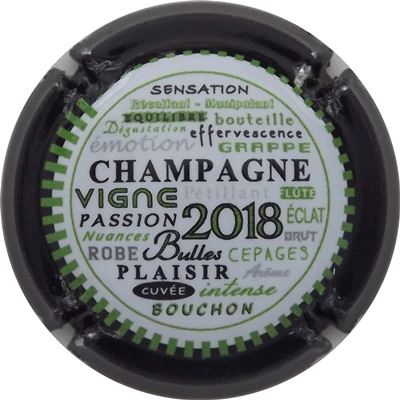 N°0903h Champagne 2018, Blanc, contour noir
Photo René COSSEMENT
